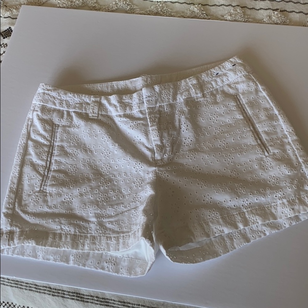 White Eyelet Shorts